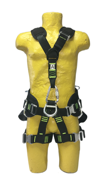 Evo+ Ultra Professional Rope Access 6P Harness , 3 x Quick clip Aluminium buckles , Padding XL